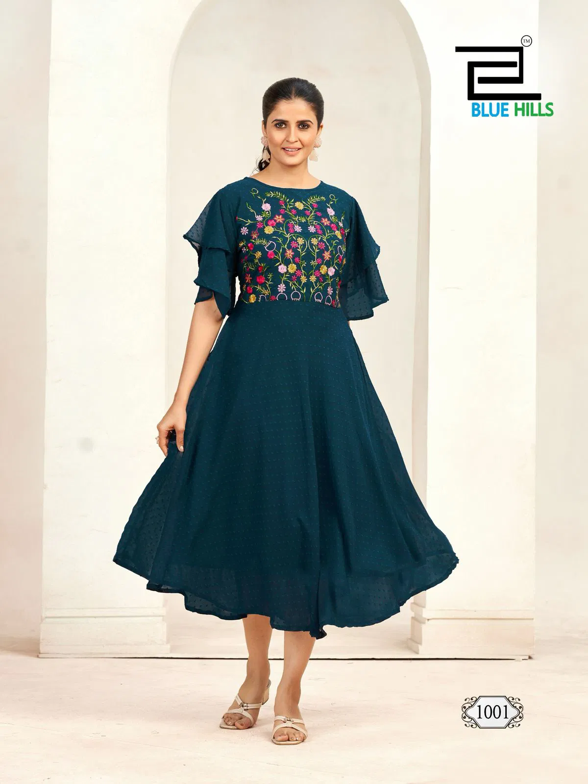 Sensations By Blue Hills Georgette Wholesale Ladies One Piece In India